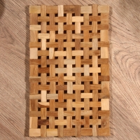 Коврик из тикового дерева, 30х20х0,7 см