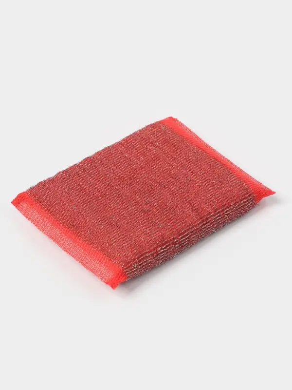 Губка для посуды Доляна, со стальной стружкой, 12&times;9&times;1.5 см, МИКС