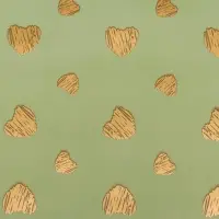 Пленка матовая &laquo;Золотые сердца&raquo;, лаймовый, 58&times;58 см