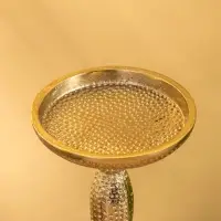 Подсвечник "Звездная пыль" алюминий 9,5х9,5х29,5 см