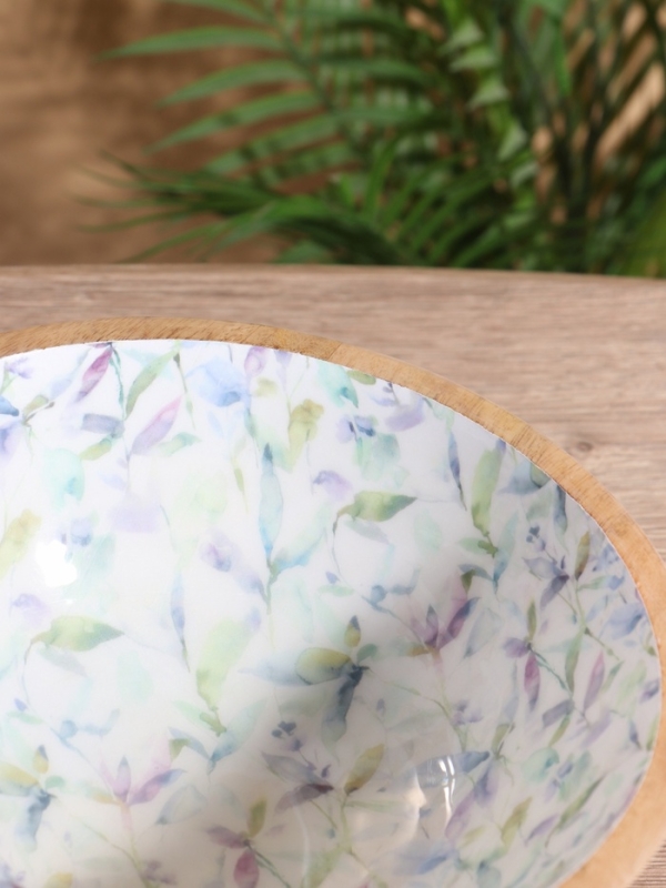 Салатник &laquo;Оттеник сирени&raquo;, 25&times;25&times;10 см, дерево манго