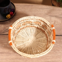 Корзина плетеная 22x22x9 см, ротанг