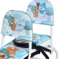 Снегокат &laquo;Тимка спорт 6Д&raquo; с забавными медвежатами, с двумя спинками, с родительской ручкой, бирюзовый, ТС6Д/ЗМ Nika