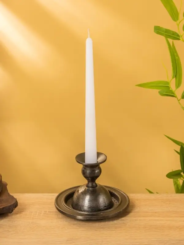 Подсвечник "Ретро серия Оксфорд" алюминий 13,5х13,5х10 см