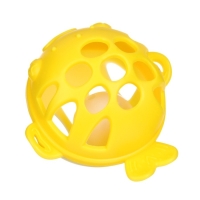 Прорезыватель силиконовый для зубов с погремушкой Крошка Я &laquo;Рыбка&raquo;, в кейсе, желтый