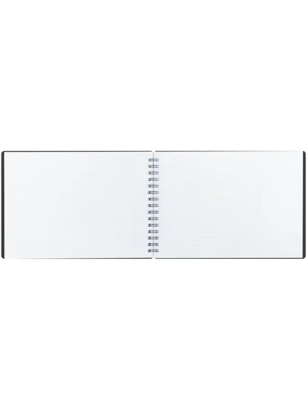 Блокнот А5 60л на гребне BG обл пластик, тисн фольг, черный