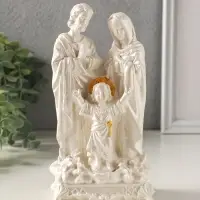 Статуэтка "Семья большая" 18х10х7 см, белый, с росписью