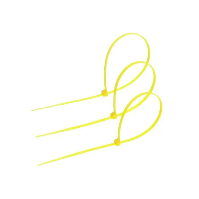 Хомут нейлоновый для стяжки, ТУНДРА, 3.6&times;250 мм, желтый, 25 шт.