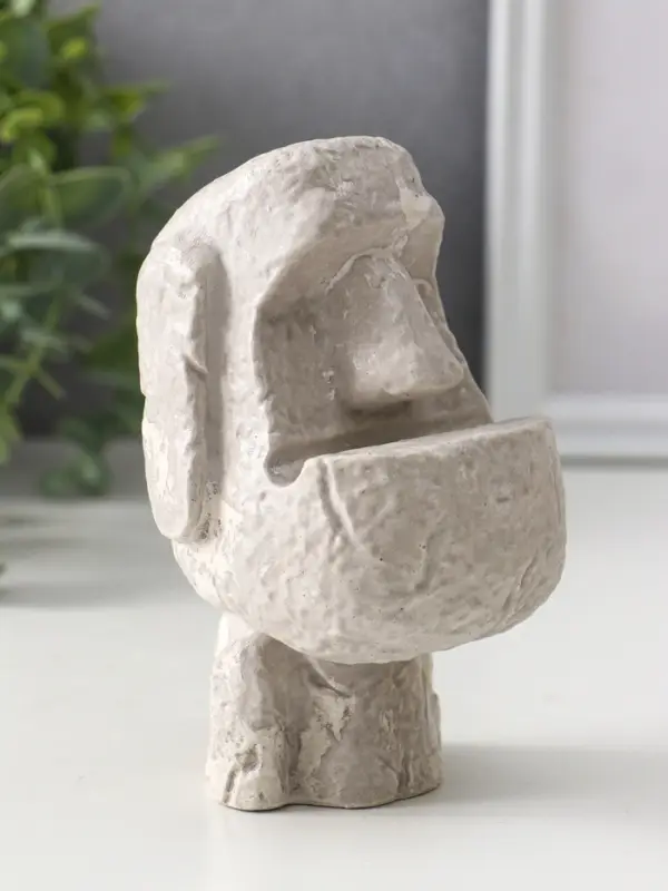 Подсвечник для тонкой свечи &laquo;Истукан&raquo;, 12.5&times;7&times;8 см, под камень