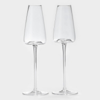 Бокалы для шампанского Magistro &laquo;Амьен&raquo;, 230 мл, набор 2 шт., стекло, прозрачные