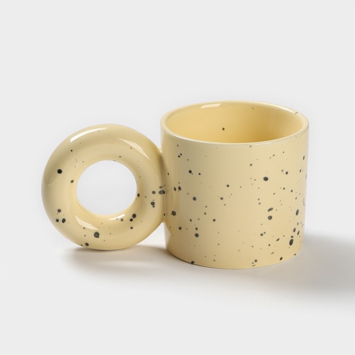 Кружка керамическая &laquo;Бублик&raquo;, 300 мл, цвет жёлтый