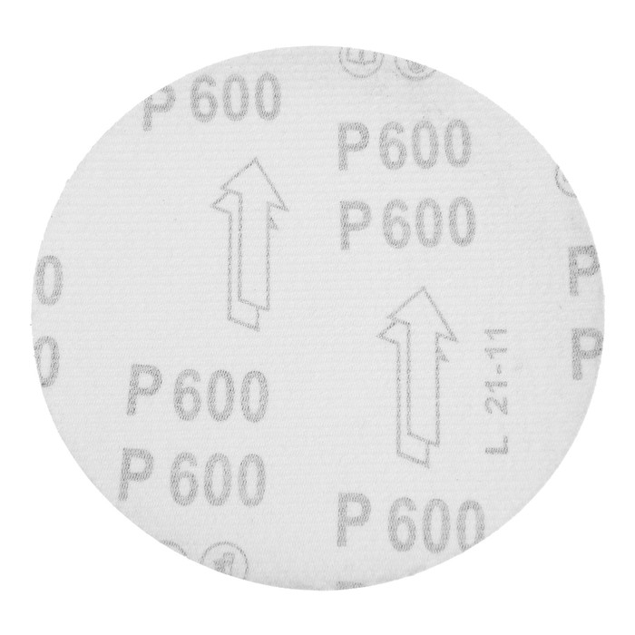 Круг абразивный шлифовальный под "липучку" ТУНДРА, 150 мм, Р600, 5 шт.