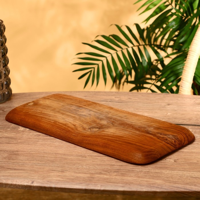 Блюдо 45х20х2 см, тиковое дерево