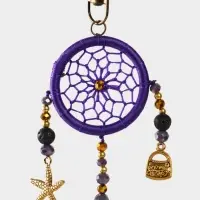Брелок ловец снов, 17 см, фиолетовый