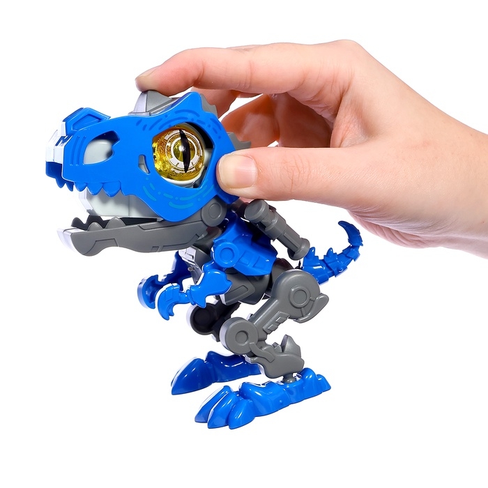 Электронный конструктор динозавр &laquo;Динобот&raquo;, со звуком и подсветкой, на батарейках, цвет МИКС