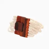 Браслет плетёный 20х5 см, цв. белый