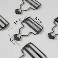 Застёжка для комбинезона, 37 мм, 10 шт., цвет чёрный никель