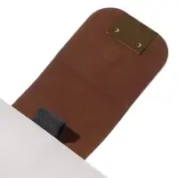 Ежедневник недатированный формат А5, с хлястиком, 96л, линия, пвх, Коричневый