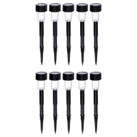 Набор садовых светильников на солнечной батарее &laquo;Цилиндр&raquo;, 4.5 &times; 30 &times; 4.5 см, 1 LED, свечение белое, 10 шт.