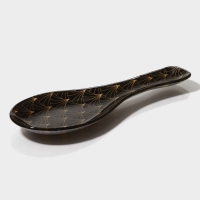 Подставка стеклянная под ложку Доляна &laquo;Золотое перо&raquo;, 23,5&times;8,3 см