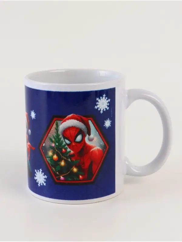 Кружка новогодняя сублимация 320 мл, Человек-паук