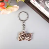 Брелок для ключей на кольце &laquo;Мотоцикл&raquo;, пластик под металл, 3.5&times;2.5 см