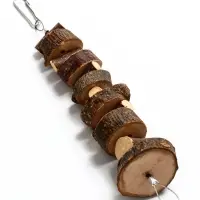 Игрушка для птиц и грызунов "Лесенка вверх" из дерева, 21 х 3 см