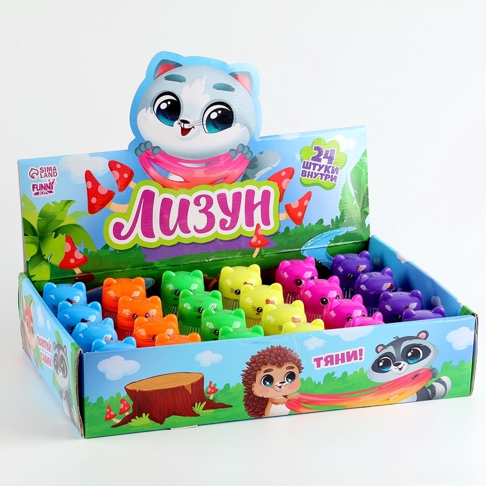 Лизун - слайм &laquo;Киска&raquo;, цвета МИКС