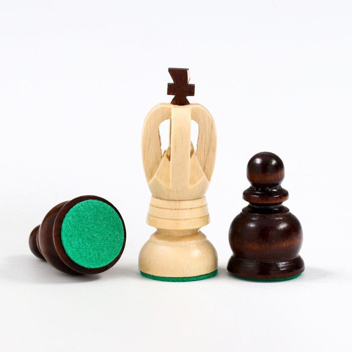 Шахматы польские деревянные большие Madon "Королевские", 44 х 44 см, король h-8 см