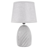 Лампа настольная с абажуром "Рабица серый" Е14 18х18х29 см RISALUX