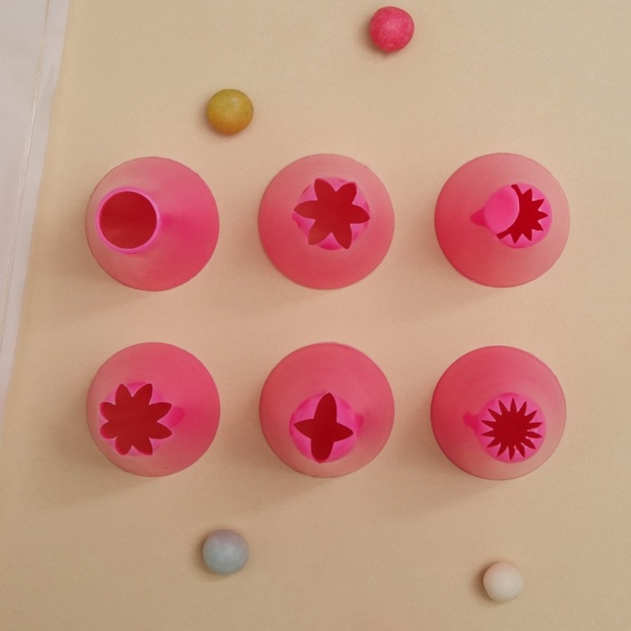 Набор кондитерский Доляна &laquo;Бирюза&raquo;, 6 насадок (основание насадки 2,5 см), 29&times;19&times;3,5 см, насадки и цвет МИКС