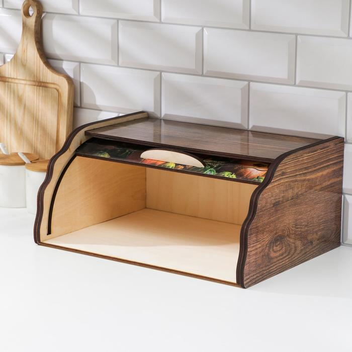 Хлебница деревянная Доляна &laquo;Поляна&raquo;, 28&times;38,5&times;18 см