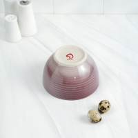 Салатник керамический Доляна &laquo;Морской мир&raquo;, 800 мл, d=14 см, цвет бордовый