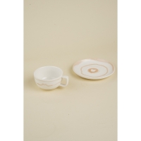 Чайная пара фарфоровая SL Home &laquo;Гато&raquo;, 2 предмета: чашка 270 мл, блюдце d=16,5 см, цвет белый