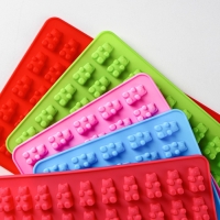 Форма для мармелада Доляна &laquo;Сладкие мишки&raquo;, силикон, 18,8&times;13,8 см, 50 ячеек (1,8&times;1,1 см), цвет МИКС