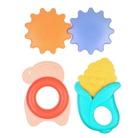 Набор погремушек с прорезывателем &laquo;Овощной МИКС, Крошка Я&raquo;, 3 шт