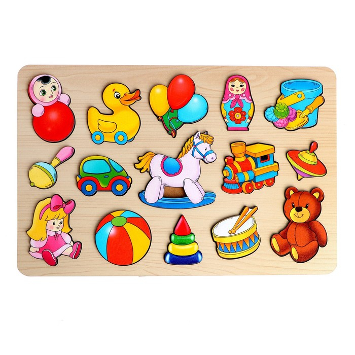 Развивающая доска большая &laquo;Игрушки&raquo; 15 деталей