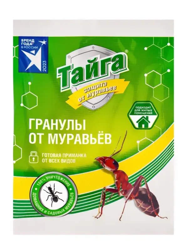 Тайга гранулы от муравьев 10 г.