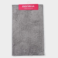 Коврик для дома Доляна &laquo;Букли длинные&raquo;, 50&times;80 см, длина букли 2 см, цвет светло-серый