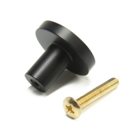 Ручка-кнопка CAPPIO, d=25 мм, h=20 мм., латунь, цвет черный