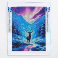 Алмазная мозаика на новый год с полным заполнением на холсте &laquo;Олень&raquo;, 30 х 40 см, новогодний набор для творчества