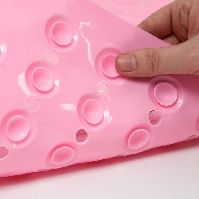 Коврик противоскользящий в ванну на присосках Доляна &laquo;Пузырьки&raquo;, 37&times;71 см, цвет МИКС