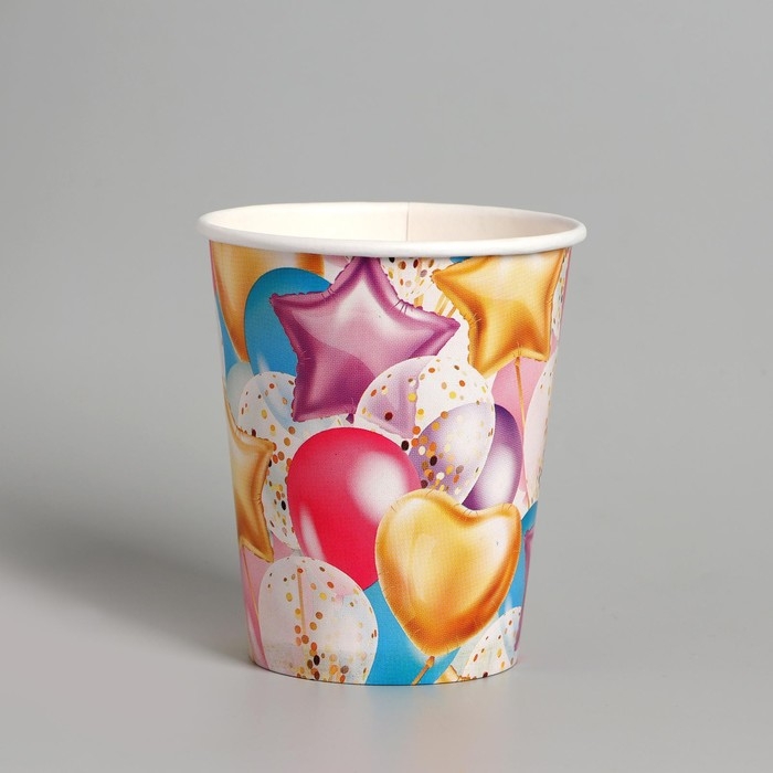 Набор бумажной посуды одноразовый Шары&raquo;