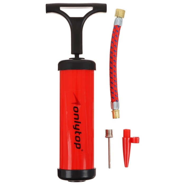 Насос для мячей ONLYTOP, 17 см, 2 насадки, шнур, цвета МИКС Насос для мячей ONLYTOP, 17 см, 2 насадки, шнур, цвета МИКС