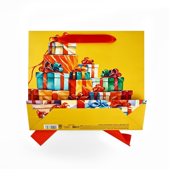 Пакет ламинированный с лентой &laquo;Поздравляю&raquo;, M 30 х 9 х 26 см