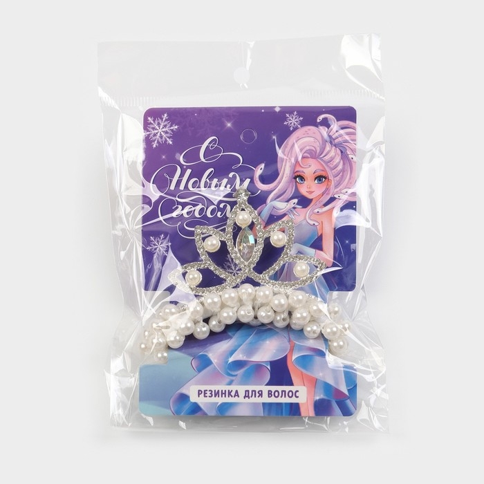 Резинка для волос новогодняя &laquo;С новым годом&raquo; на Новый год, диам 5 см