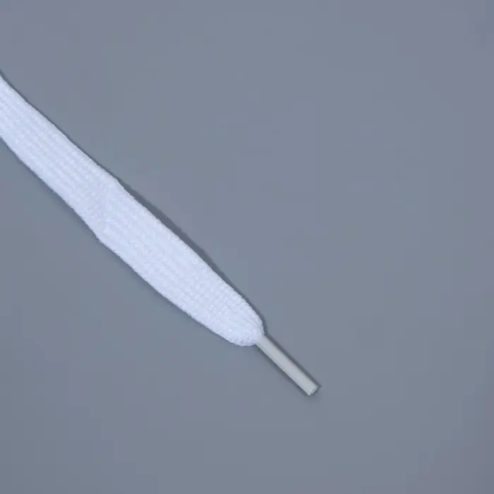 Шнурки для обуви, пара, широкие, 10 мм, 120 см, белые