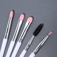 Набор кистей для макияжа, 10 предметов, 16.5 см, в чехле, белый