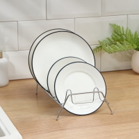 Сушилка для тарелок на 7 предметов Доляна, 28&times;14&times;13 см, цвет хромированный