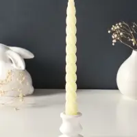 Набор свечей витых, 2,3х 24,5 см, 5 ч, 50 г, 2 штуки, слоновая кость